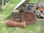 Some of my wife's baskets from an earlier Bamburgh show (2012)